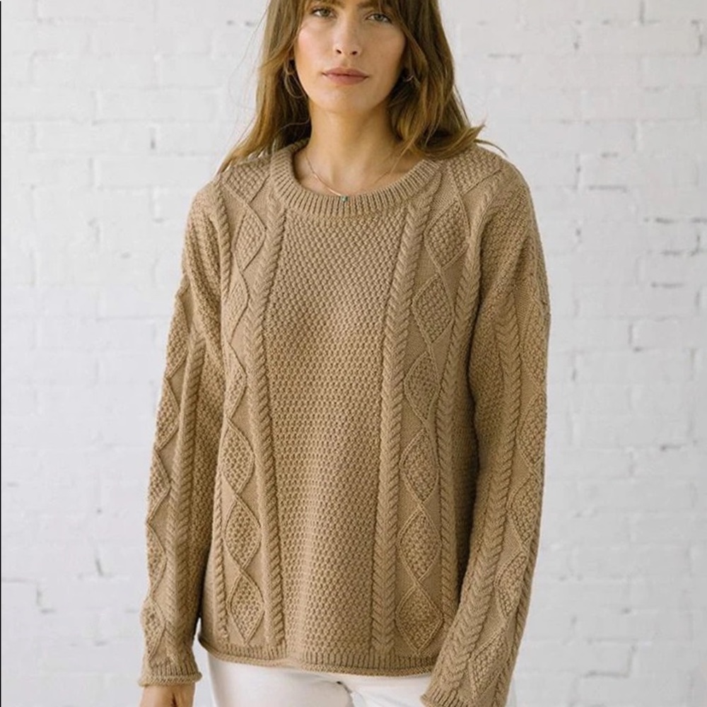 Tradlands Alpaca Modern Fisher Sweater Hazel